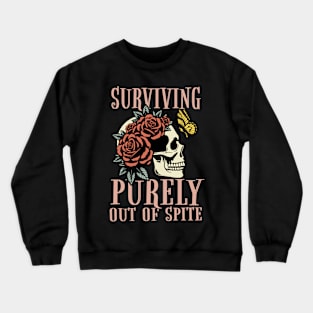 "Out of Spite" Skull & Butterfly Crewneck Sweatshirt